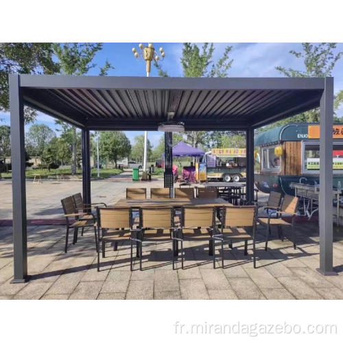 Louvre Gazebo Aluminium Outdoor Deck Garden Motoralized